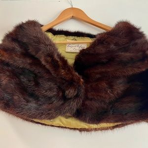 Mink Stole with mink button